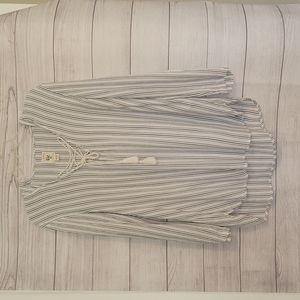 Billabong Striped Hooded Long sleeve tunic length shirt - Size Large